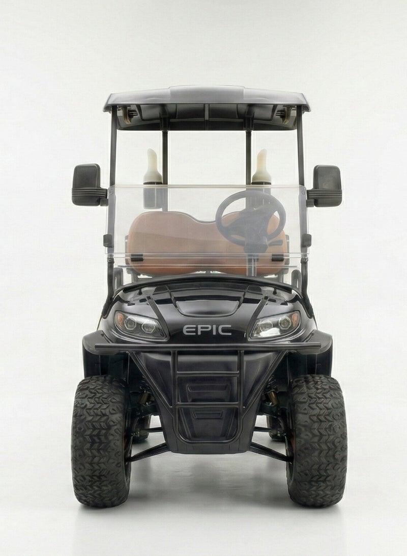 EPIC 2-Seater Lifted Electric Golf Cart with Lithium Battery 105Ah & Standard Tires | LSEV (Black) - Image 2
